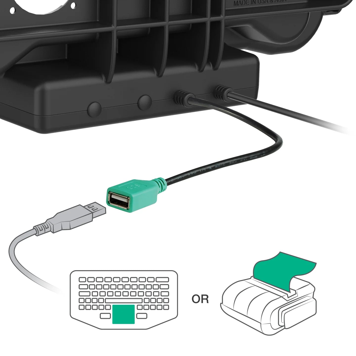 RAM® Locking Power + Data Dock for Honeywell ScanPal EDA10A